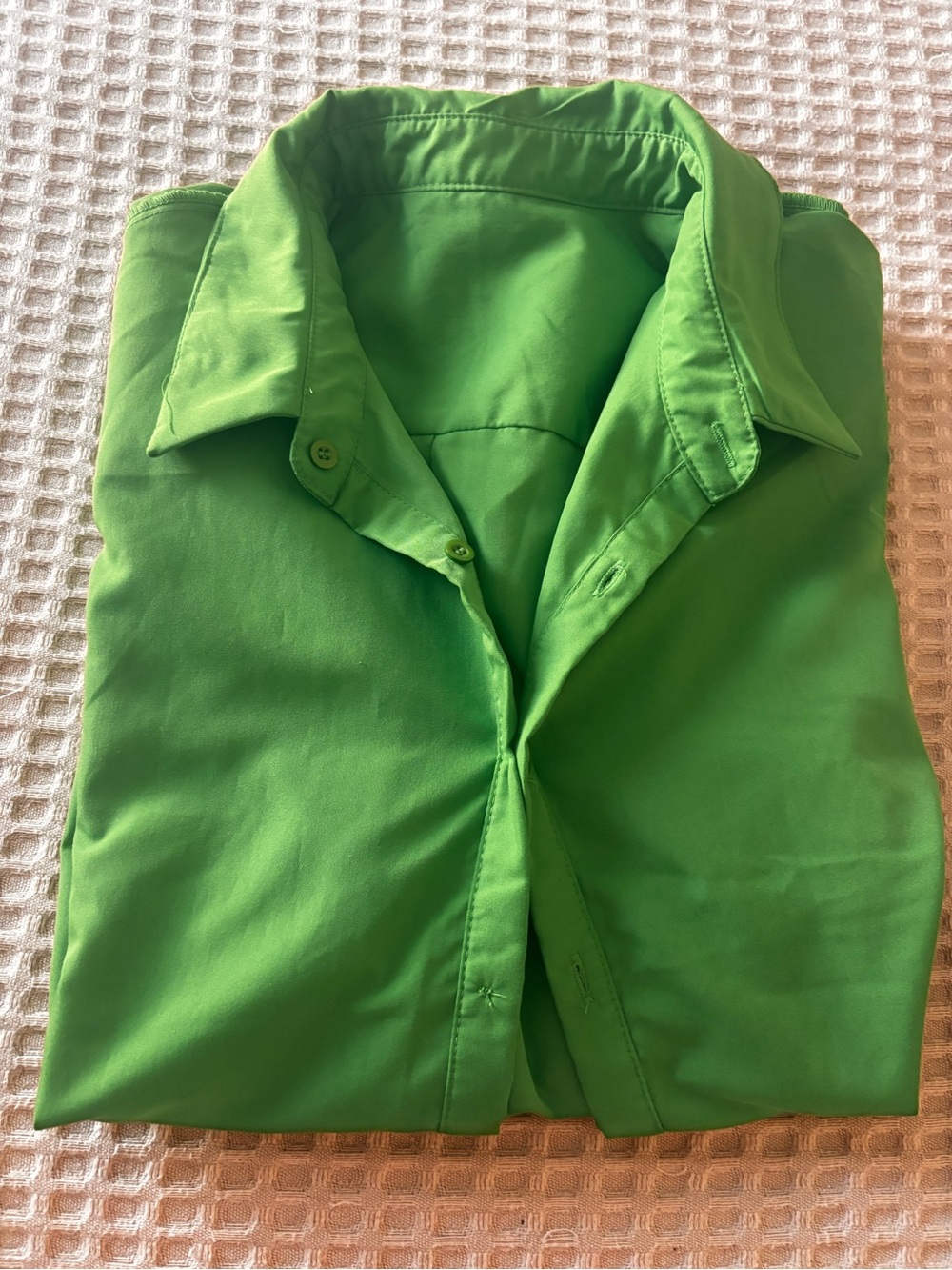 PrettyLittleThing  Bright Green Button-Down Shirt